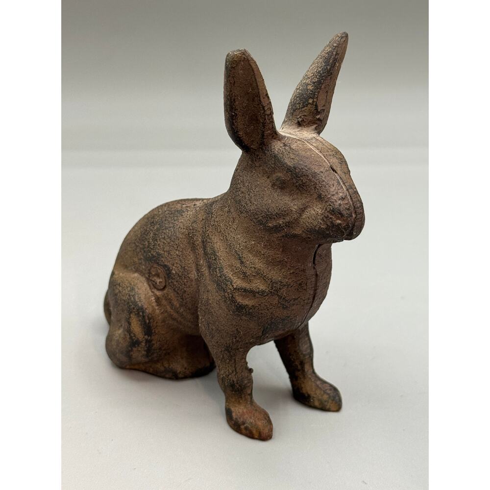 Cast Iron Small Bunny Rabbit Figure Figurine Easter